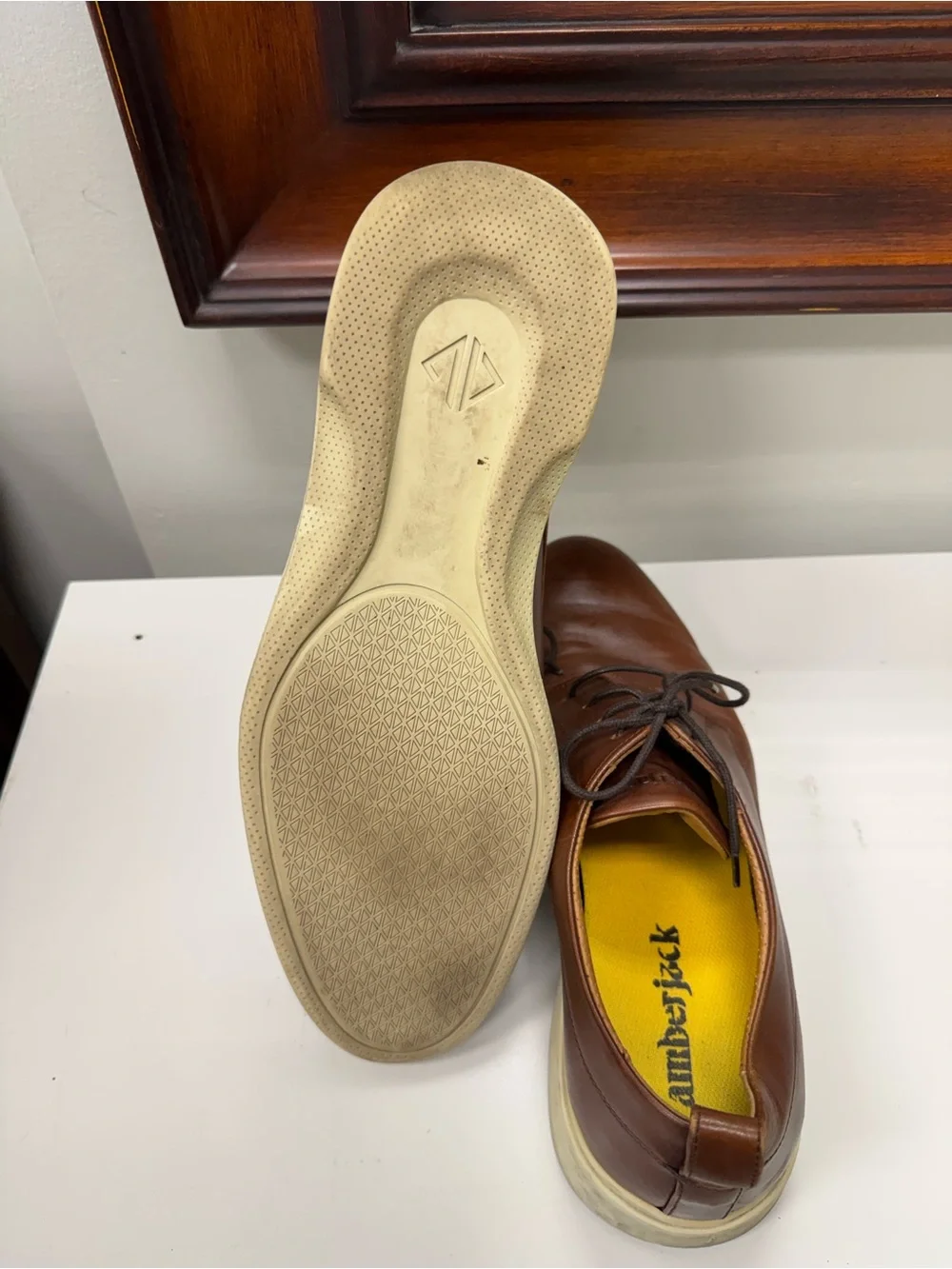Amberjack Men's Brown Leather Casual Lace-Up Shoes